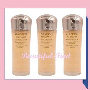 3X Shiseido Benefiance WrinkleResist24 Balancing Softener Enriched-.84 oz/25ml
